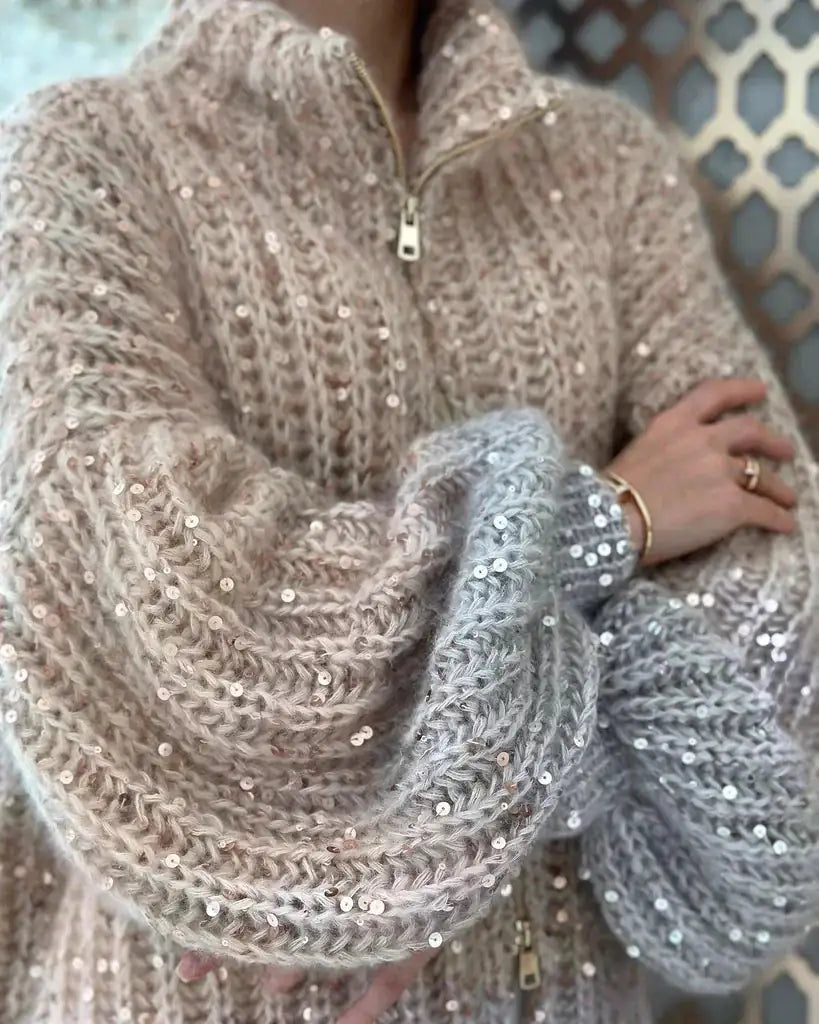 Elegant Sequin Sweater Women