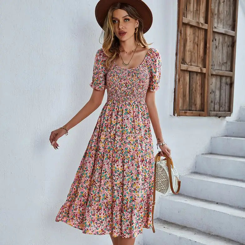 Beach Floral Patchwork dress