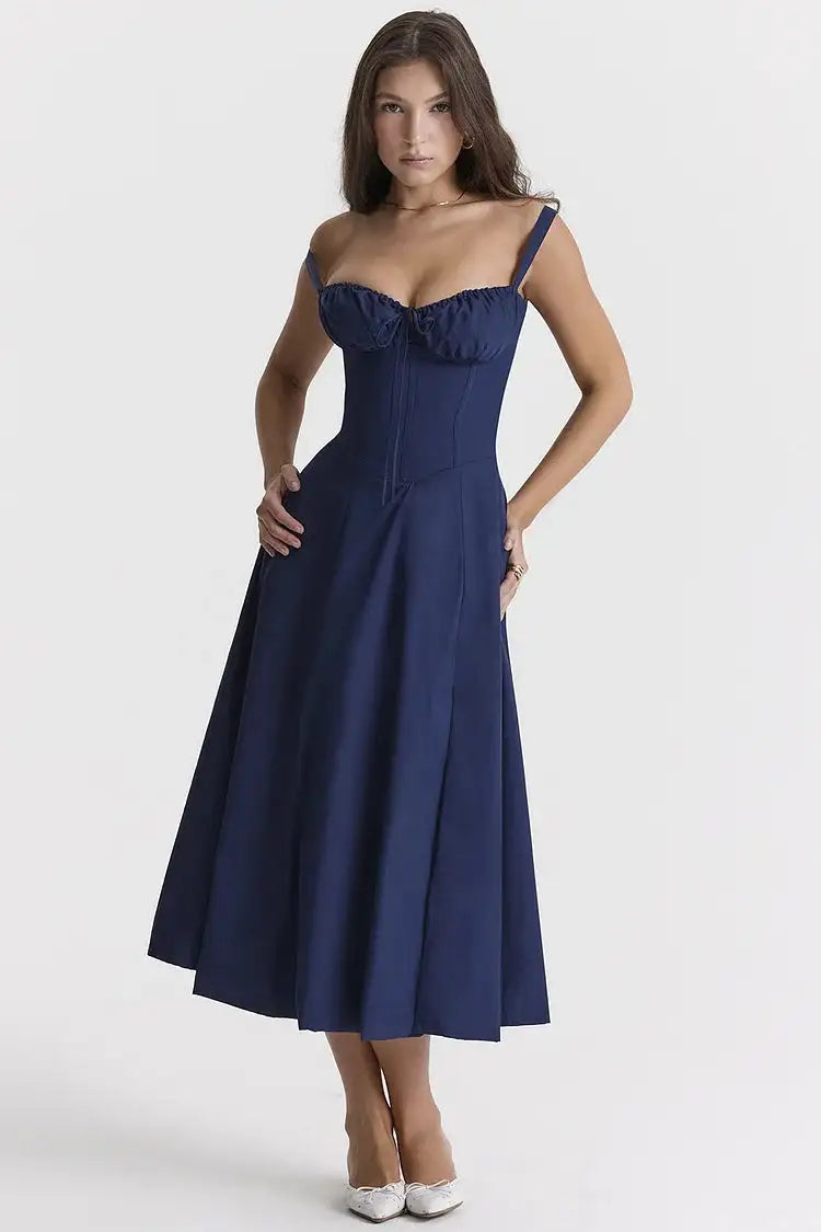 Elegant Vintage Pleated Dress