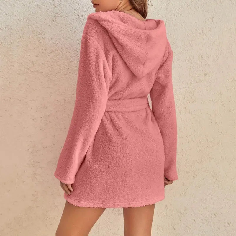 Zora Hooded Fleece Bathrobe